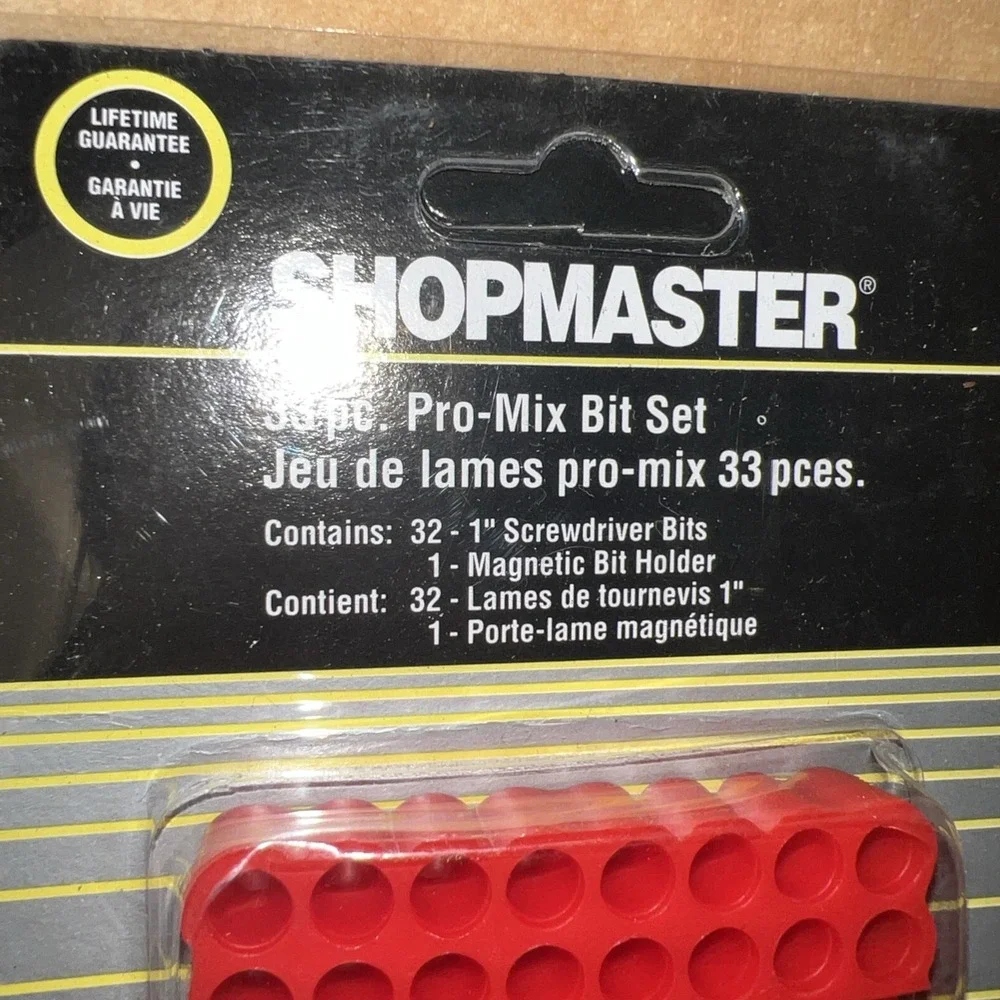Shopmaster 33pc. Pro-mix Bit Set 32-screwdriver Bits, 1-magnetic Bit Holder